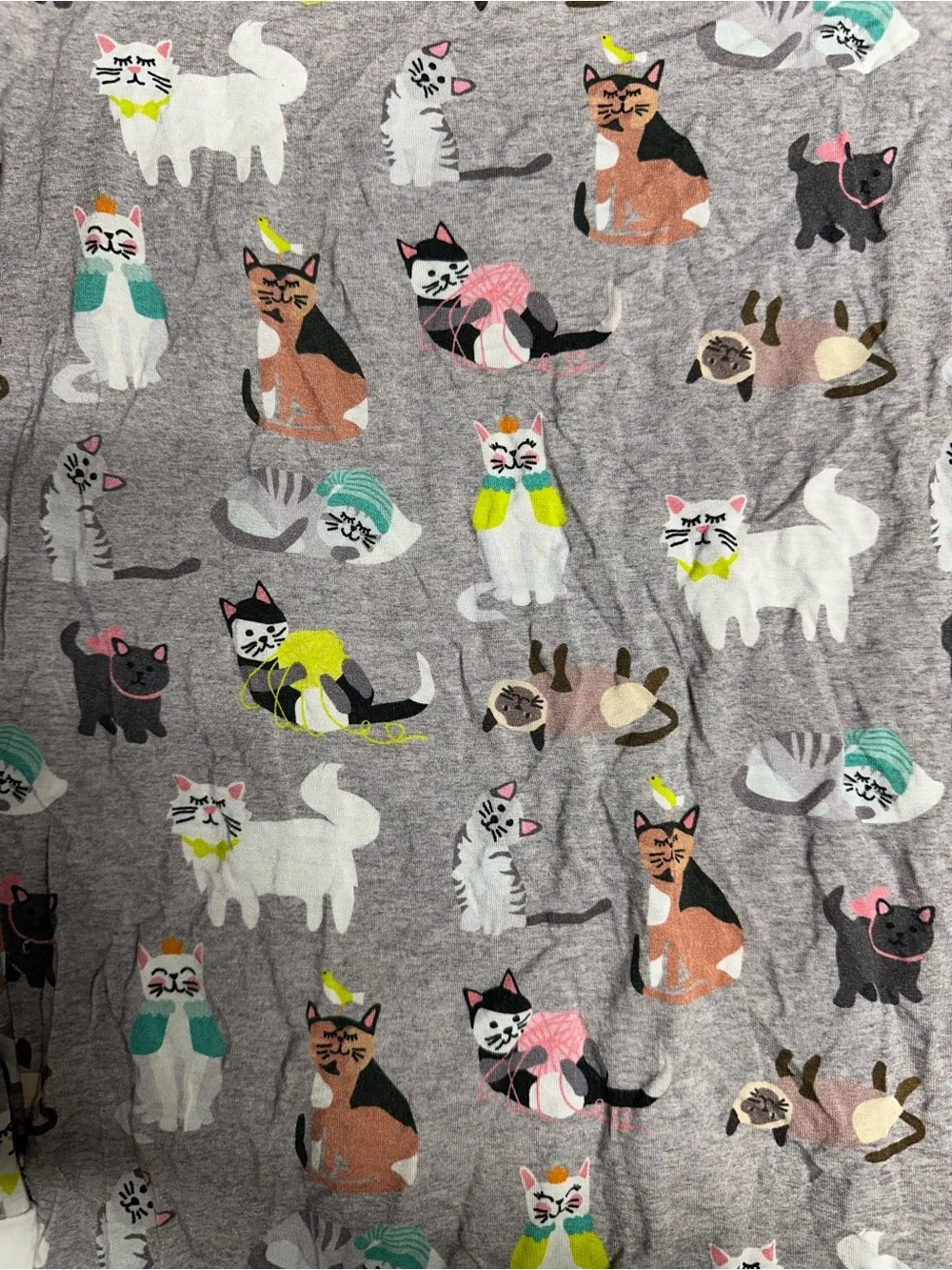 Little Sleepies Cat Pajamas Bamboo Kids 12 14 Whimsical Playful Kitten Cute